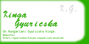 kinga gyuricska business card
